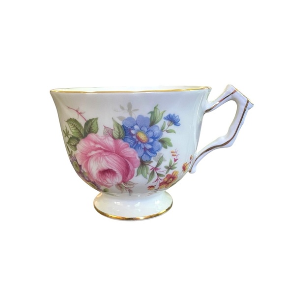 John Ansley Floral Sprays Porcelain Teacup and Saucer Set - Picture 7 of 13